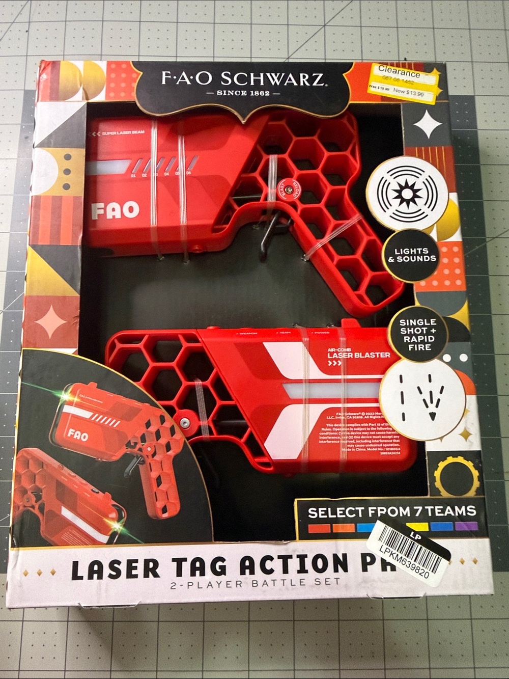 FAO Schwarz Red Laser Tag Action Pack - 2-Player Set